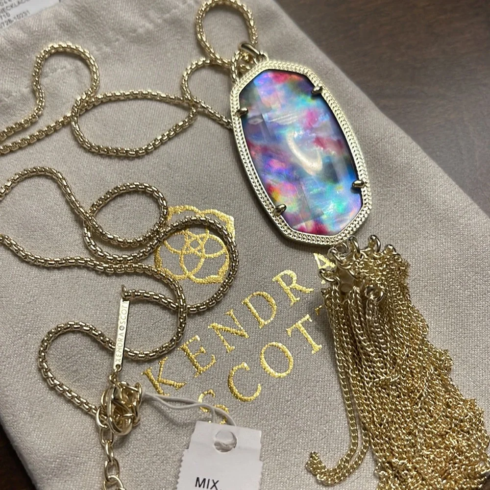 Kendra Scott Tie Dye Illusion Rayne 💙💜💗 - Picture 2 of 5